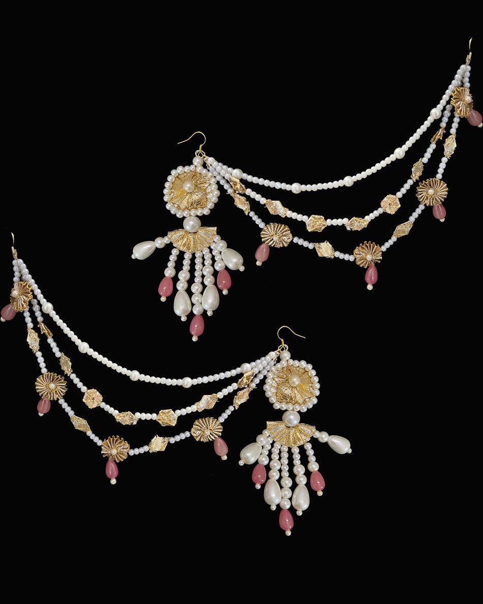 HAIR CHAIN EARRINGS - Multi