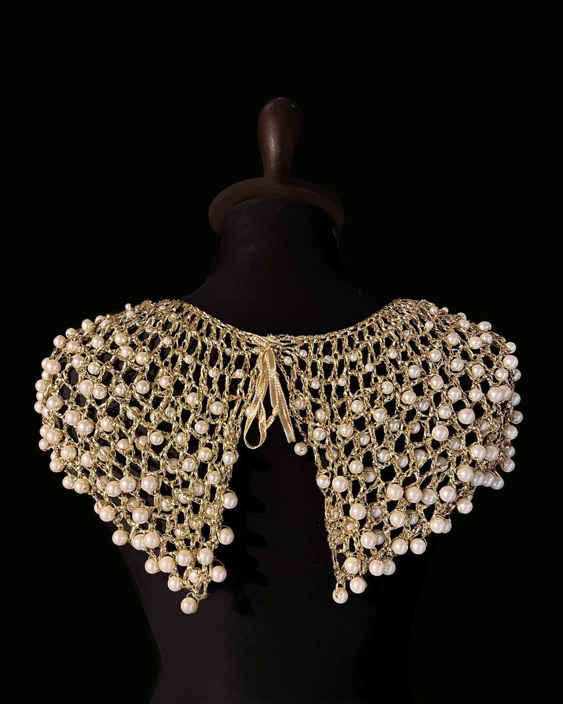 Deepika Padukone inspired Crochet Pearl Bib Necklace.