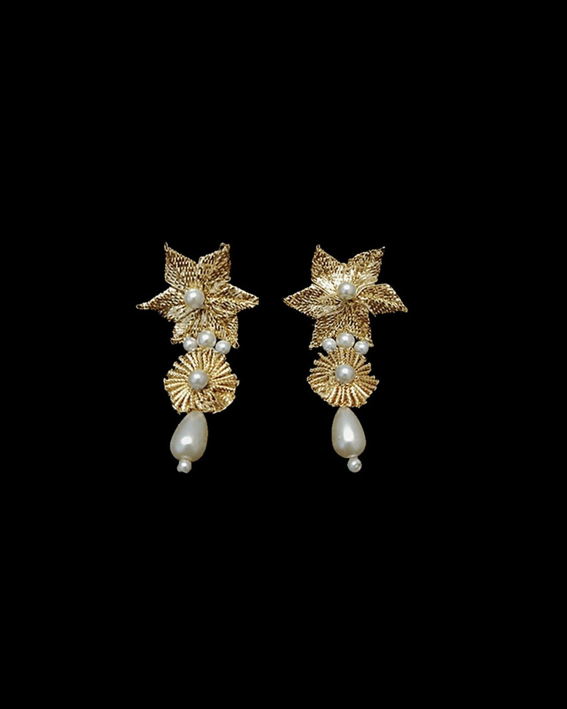 STUD EARRINGS - Golden