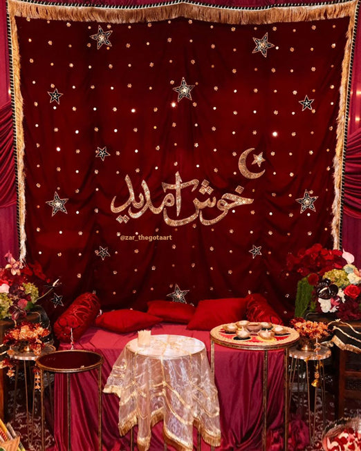 Embroidered Backdrop - Velvet