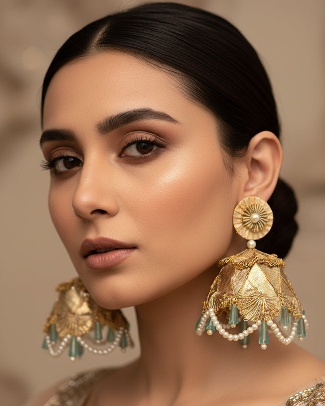 JHUMKA EARRINGS - Golden