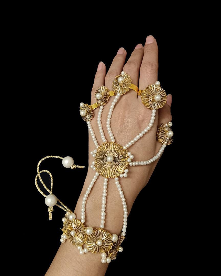 Handmade Gota Pearl Hand bracelet Panjagala