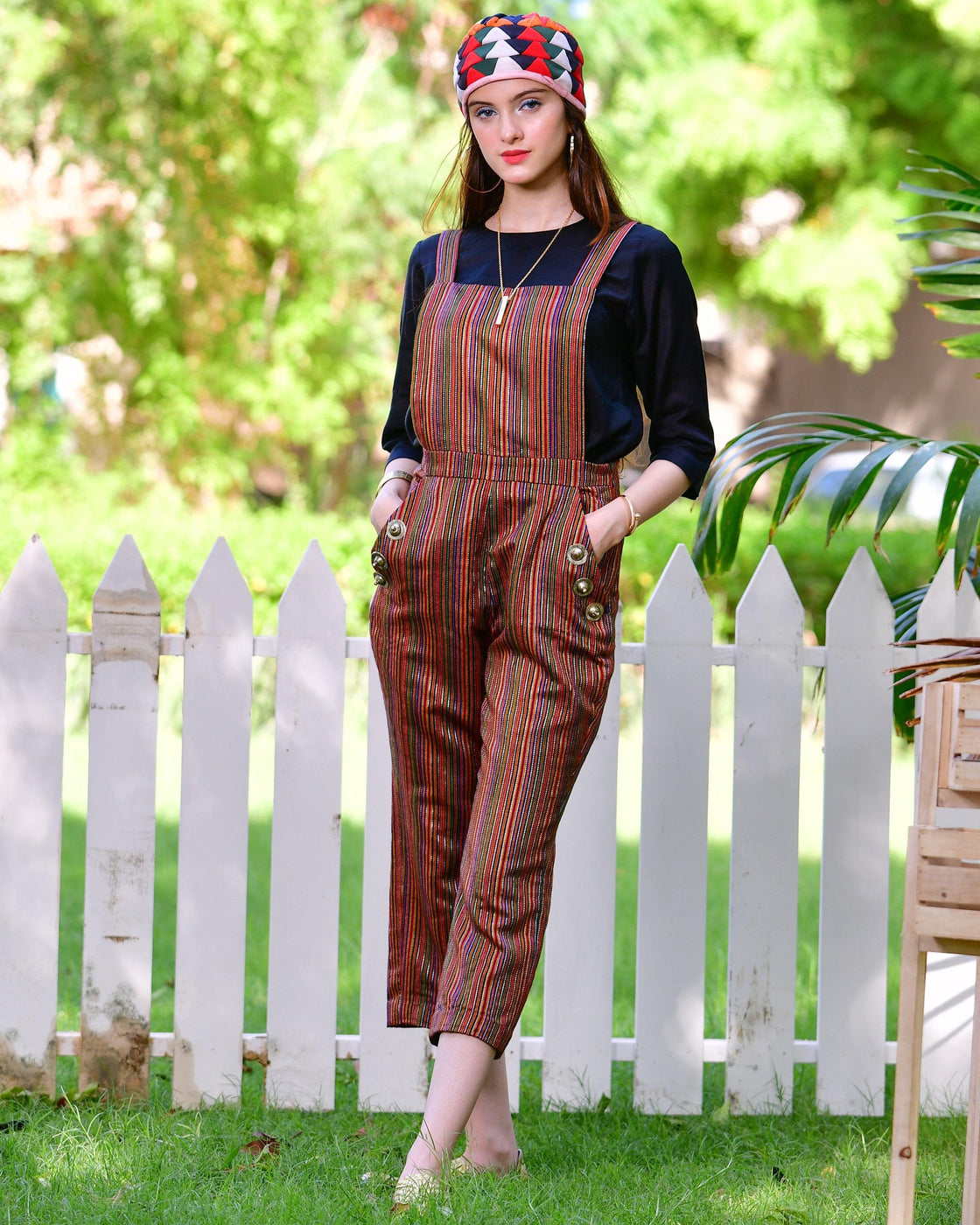 YARN DYED OVERALLS - Multi