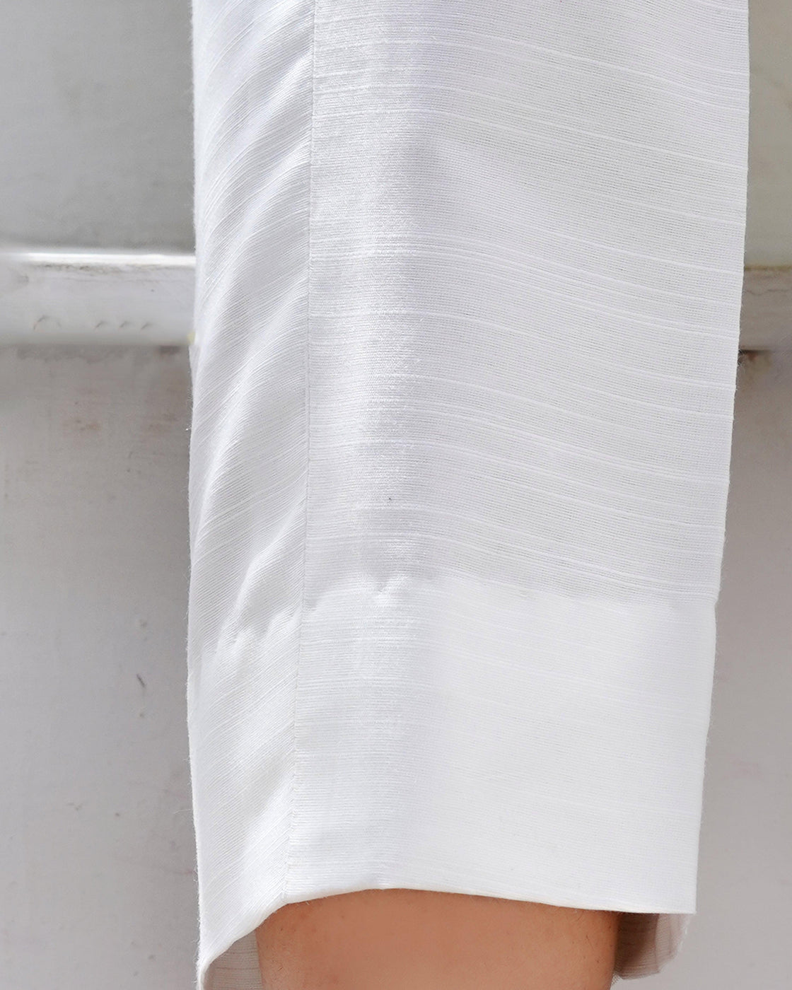 COTTON STRAIGHT PANT - White