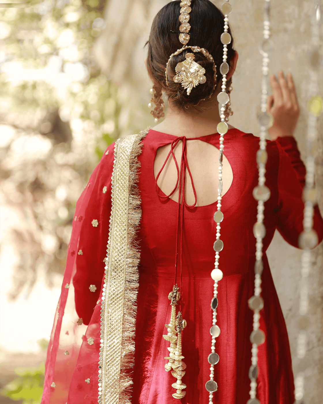 3 PIECE EMBELLISHED SUIT - Red